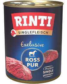 RINTI Singlefleisch Exclusive Horse Pure - viande de cheval monoprotéinée - 800 g