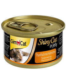 GIMCAT Shiny Cat Tuna&Chicken in Jelly 70 g thon avec poulet en gelée