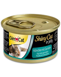 GIMCAT Shiny Cat Chicken&Shrimp in Jelly 70g poulet aux crevettes en gelée