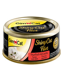 GIMCAT Shiny Cat Filet Tuna&Salmon 70g thon et saumon en bouillon