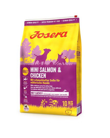 JOSERA Mini Salmon&Chicken 10kg pour les petits chiens adultes