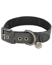 TRIXIE CityStyle collier de chien en coton M: 35–42 cm/25 mm noir, large