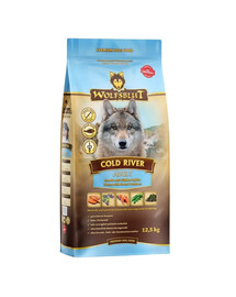 WOLFSBLUT Cold River Adult croquettes pour chiens avec truites et patates douces 12,5 kg