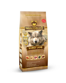 WOLFSBLUT Range Lamb Adult Croquettes pour chiens avec agneau et riz brun 12,5 kg