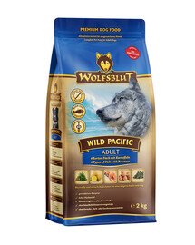 WOLFSBLUT Wild Pacific Adult nourriture sèche pour chiens avec poisson et pommes de terre 12,5 kg