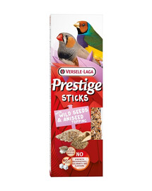 VERSELE-LAGA Prestige Sticks 2 flacons contenant des graines de plantes sauvages et des saupoudrages d'anis pour les passereaux 60g