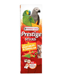 VERSELE-LAGA Prestige Sticks 2 flacons de légumes et de pissenlits pour les grands perroquets 140g
