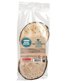 VERSELE-LAGA Menu Nature 2 moitiés de noix de coco avec une garniture grasse contenant les graines 400g nourriture pour les oiseaux sauvages