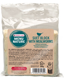 VERSELE-LAGA Menu Nature Bloc de graisse avec vers de farine séchés 300g nourriture pour les oiseaux sauvages