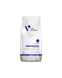 VET EXPERT Veterinary Diet Dermatosis Aliment sec pour chiens adultes pour le soutien de la peau en cas de dermatite 12 kg