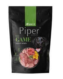 PIPER avec du gibier et de la citrouille en sachets 500g aliments humides pour chiens
