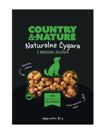 COUNTRY&NATURE Cigares à la viande de cerf pour chiens 20 x 85 g
