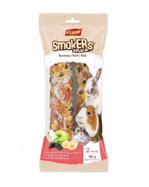 VITAPOL Friandises fruitées pour rongeurs et lapins, sachet de 90 g