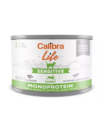 CALIBRA Cat Life Sensitive Rabbit 200 g avec du lapin pour les chats sensibles