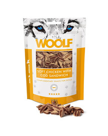 WOOLF Soft Chicken With Cod Sandwich Sandwichs moelleux au poulet et au cabillaud 100g
