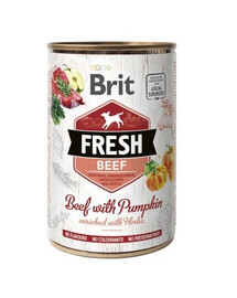 BRIT FRESH Beef with pumpkin 400 g nourriture humide pour chiens au bœuf et à la citrouille