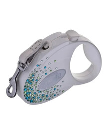 FLEXI Lanyard Glam Splash Leaf M 5m blanc