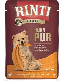 RINTI Chicken Pure Mini - sachet de poulet pour chiens de petites races - 100 g