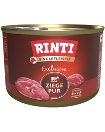 RINTI Singlefleisch Exclusive Goat Pure aliment monoprotéique avec viande de chèvre 185 g