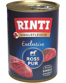 RINTI Singlefleisch Exclusive Horse Pure - viande de cheval monoprotéinée - 400 g