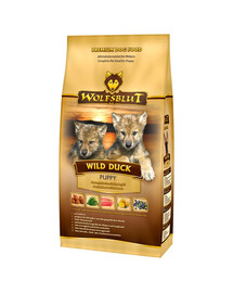 WOLFSBLUT Wild Duck Puppy nourriture sèche pour chiots avec canard et pommes de terre 12,5 kg