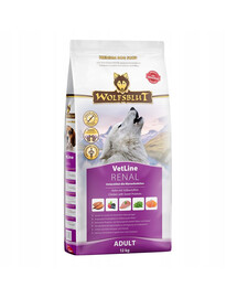WOLFSBLUT VetLine Renal Aliment diététique pour chiens pour le maintien de la fonction rénale 12 kg