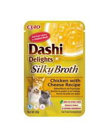 INABA Cat Dashi Delights Silky Broth Poulet et fromage 40g
