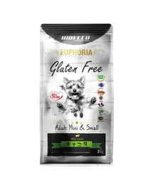 BIOFEED EUPHORIA Gluten Free Avec de l'agneau pour les chiens de petite taille et de petite race 2 kg
