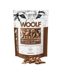 WOOLF Rabbit And Cod Triangle Triangles d'agneau et de cabillaud 100g