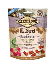 CARNILOVE Crunchy snacks friandises croquantes au maquereau et aux framboises 200 g