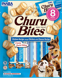INABA Churu Bite Chicken 8x12g wrap au poulet et au fromage pour chiens