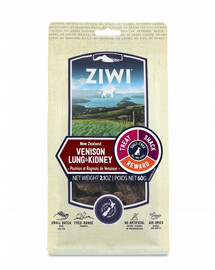 ZIWIPEAK Poumon et rognon de venaison 60 g Friandise pour chien