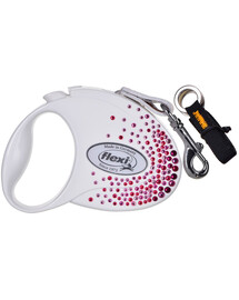 FLEXI Lanyard Glam Splash Pink M 5m blanc