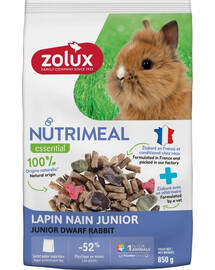 ZOLUX NUTRIMEAL 4 Mélange alimentaire pour lapins nains juniors 850 g