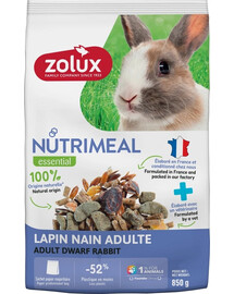 ZOLUX NUTRIMEAL 4 Mélange alimentaire pour lapins nains adultes 850 g