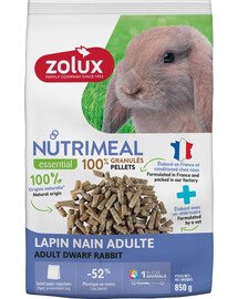 ZOLUX NUTRIMEAL 4 Croquettes pour lapins nains adultes 850 g