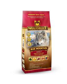 WOLFSBLUT Adult Blue Mountain nourriture sèche pour chiens avec du cerf et du lapin 12,5 kg