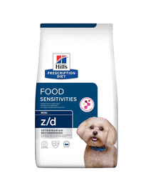 HILL'S Prescription Diet Canine z/d Mini Food Sensitivities 6 kg pour chiens de petites races ayant un système digestif sensible