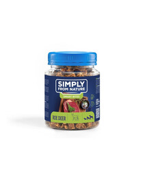 SIMPLY FROM NATURE Smart Bites - Friandises à base de viande de chevreuil pour chiens - 130 g
