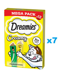 DREAMIES Creamy MEGA PACK aliment complémentaire au fromage et à la cataire 84x10 g