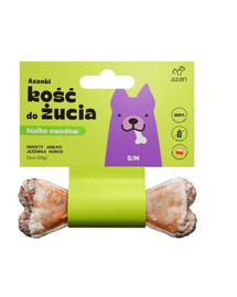 AZANKI Os avec insectes et noix de coco pour chien S/M 12cm