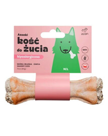 AZANKI Os en peau de cerf pour chien M/L 17cm