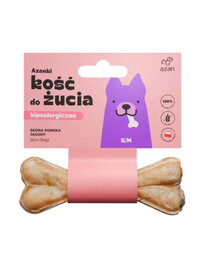 AZANKI Os en peau de cheval pour chien S/M 12cm