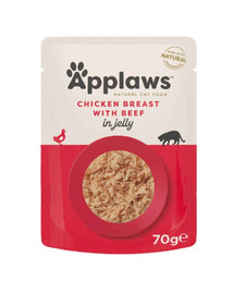 APPLAWS Cat Pouch - Poulet et bœuf en gelée - 70 g