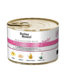 DOLINA NOTECI Premium Junior - Riche en coeur de dinde et foie d'oie pour chiots de petites races - 185g
