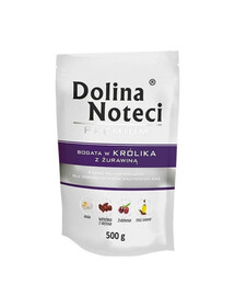 DOLINA NOTECI Premium Riche en lapin avec la canneberge 10x500 g