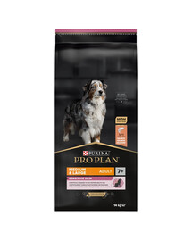 PURINA PRO PLAN Medium Large Adult 7+ Sensitive Skin - pour chiens de moyennes et grandes races, âgés de plus de 7 ans, à la peau sensible - 14kg