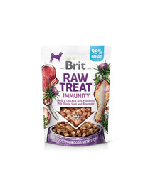 BRIT Raw Treat Freeze Dried Immunity 40 g friandise lyophilisée à l'agneau et au poulet avec probiotiques pour chien