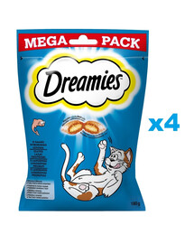 DREAMIES Mega Pack 4x180 g une friandise au goût délicieux de saumon pour chat
