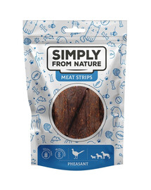 SIMPLY FROM NATURE Meat Strips - Bandes de viande de faisan pour chiens - 80 g